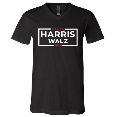 Harris Walz 2024 Tim Walz Kamala Harris Usa Election Apparel V-Neck T-Shirt