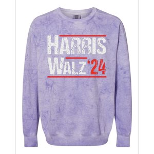 Harris Walz 24 Harris Waltz Campaign Democrat Supporters Colorblast Crewneck Sweatshirt