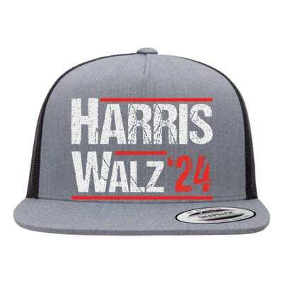 Harris Walz 24 Harris Waltz Campaign Democrat Supporters Flat Bill Trucker Hat