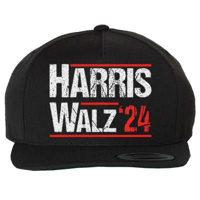 Harris Walz 24 Harris Waltz Campaign Democrat Supporters Wool Snapback Cap