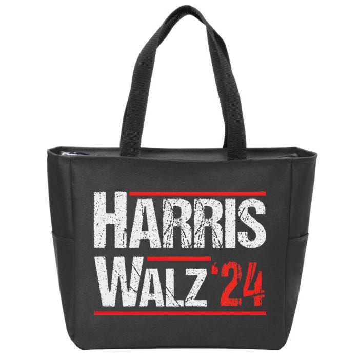 Harris Walz 24 Harris Waltz Campaign Democrat Supporters Zip Tote Bag