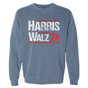 Harris Walz 24 Harris Waltz Campaign Democrat Supporters Garment-Dyed Sweatshirt