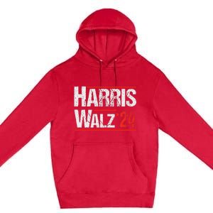 Harris Walz 24 Harris Waltz Campaign Democrat Supporters Premium Pullover Hoodie