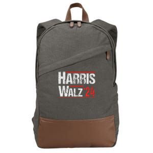 Harris Walz 24 Harris Waltz Campaign Democrat Supporters Cotton Canvas Backpack