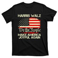 Harris Walz 2024 Make America Joyful Again We The People American Flag T-Shirt