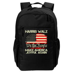 Harris Walz 2024 Make America Joyful Again We The People American Flag Daily Commute Backpack