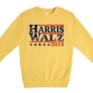 Harris Waltz 2024 Election Kamala Harris Tim Waltz 2024 Premium Crewneck Sweatshirt