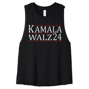 Harris Waltz 2024  Kamala Harris Tim Waltz 2024 Women's Racerback Cropped Tank