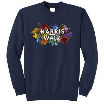 Harris Walz 2024 Floral Feminine Women Harris Waltz 2024 Tall Sweatshirt