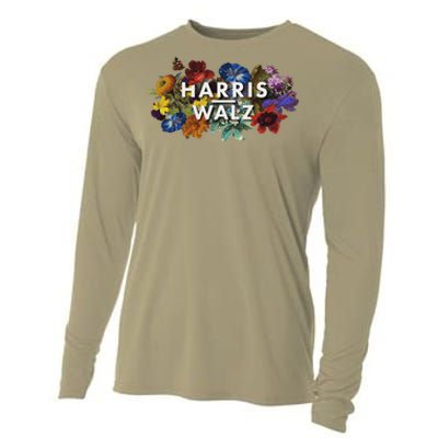 Harris Walz 2024 Floral Feminine Women Harris Waltz 2024 Cooling Performance Long Sleeve Crew