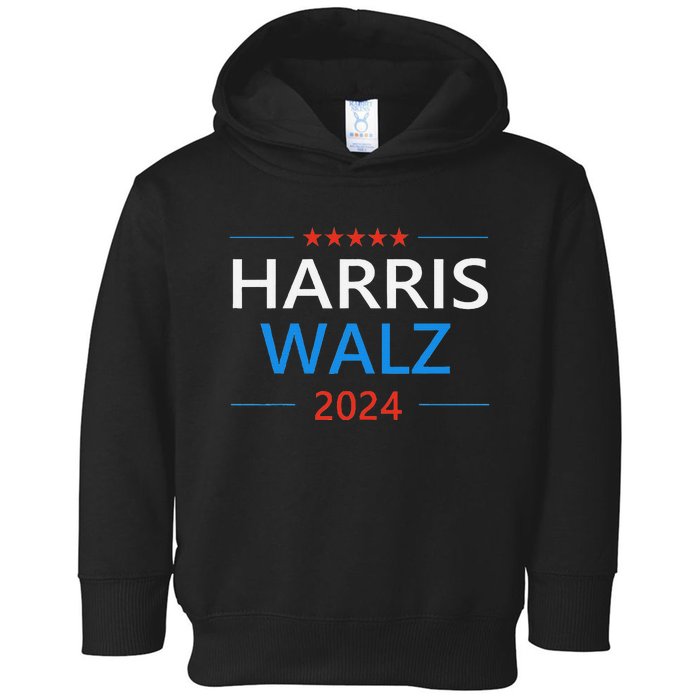 Harris Walz 2024 For President Patriotic Kamala Waltz 2024 Toddler Hoodie