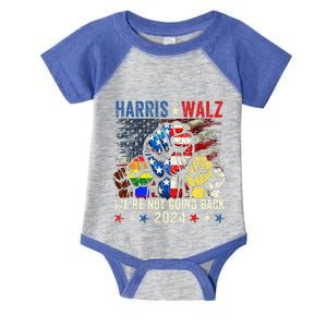 Harris Walz 2024 Kamala Harris 2024 Tim Walz 2024 Usa Flag Infant Baby Jersey Bodysuit