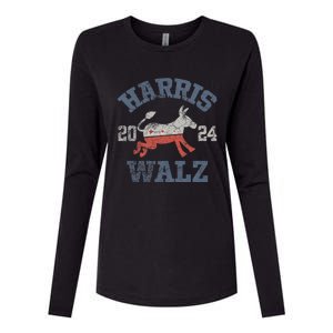 Harris Waltz 2024 Election Kamala Harris Tim Waltz 2024 Womens Cotton Relaxed Long Sleeve T-Shirt