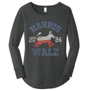 Harris Waltz 2024 Election Kamala Harris Tim Waltz 2024 Women's Perfect Tri Tunic Long Sleeve Shirt