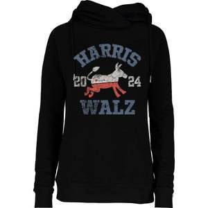 Harris Waltz 2024 Election Kamala Harris Tim Waltz 2024 Womens Funnel Neck Pullover Hood