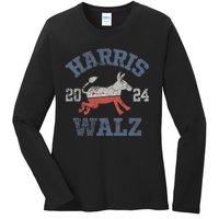 Harris Waltz 2024 Election Kamala Harris Tim Waltz 2024 Ladies Long Sleeve Shirt