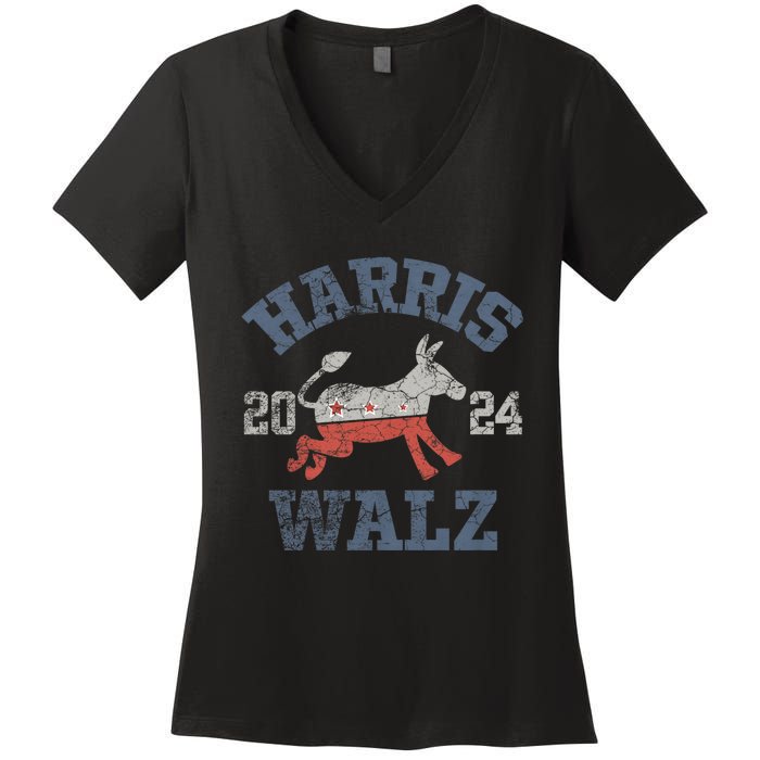 Harris Waltz 2024 Election Kamala Harris Tim Waltz 2024 Women's V-Neck T-Shirt