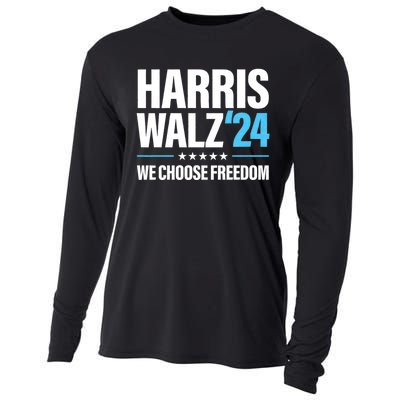 Harris Walz 2024 Kamala Harris Tim Walz President 24 Cooling Performance Long Sleeve Crew