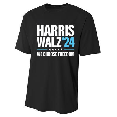 Harris Walz 2024 Kamala Harris Tim Walz President 24 Performance Sprint T-Shirt