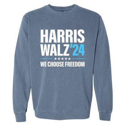 Harris Walz 2024 Kamala Harris Tim Walz President 24 Garment-Dyed Sweatshirt