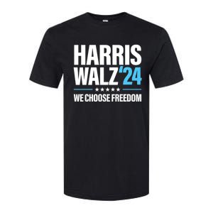 Harris Walz 2024 Kamala Harris Tim Walz President 24 Softstyle CVC T-Shirt