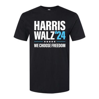 Harris Walz 2024 Kamala Harris Tim Walz President 24 Softstyle CVC T-Shirt