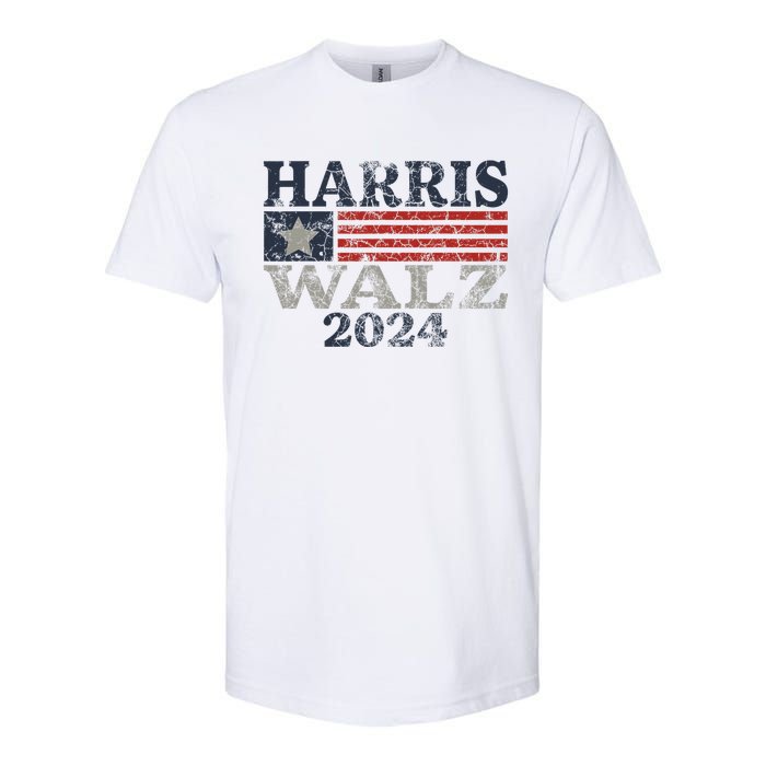 Harris Waltz 2024 Election Kamala Harris Tim Waltz 2024 Softstyle CVC T-Shirt