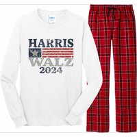 Harris Waltz 2024 Election Kamala Harris Tim Waltz 2024 Long Sleeve Pajama Set