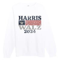 Harris Waltz 2024 Election Kamala Harris Tim Waltz 2024 Premium Crewneck Sweatshirt