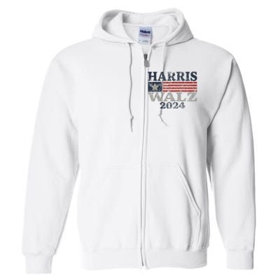 Harris Waltz 2024 Election Kamala Harris Tim Waltz 2024 Full Zip Hoodie