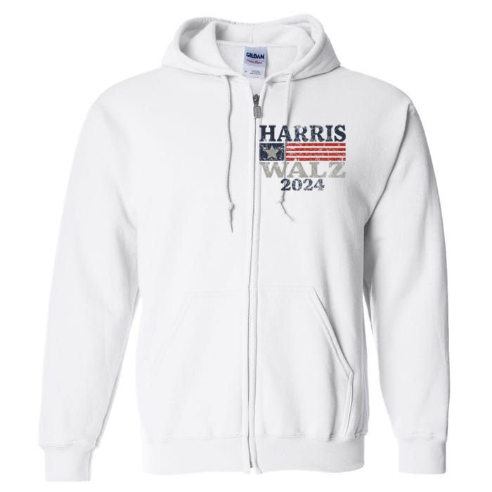 Harris Waltz 2024 Election Kamala Harris Tim Waltz 2024 Full Zip Hoodie