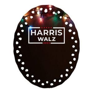 Harris Walz 2024 Tim Walz Kamala Harris Usa Election Apparel Ceramic Oval Ornament