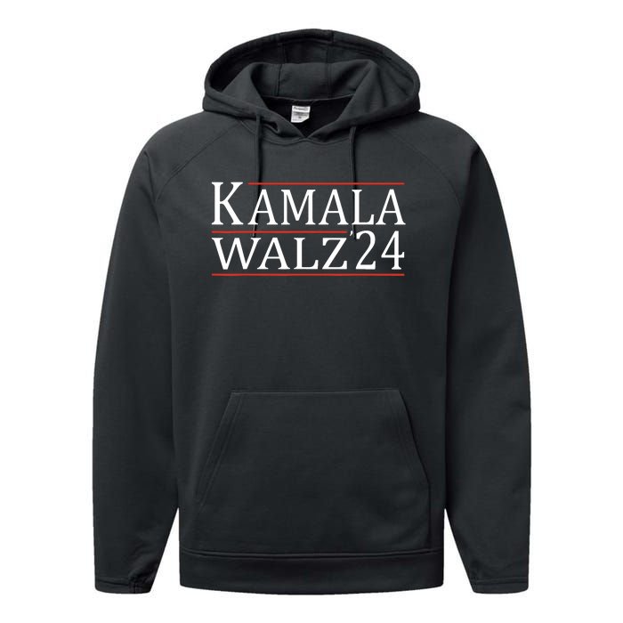 Harris Waltz 2024 Kamala Harris Tim Waltz 2024 Performance Fleece Hoodie