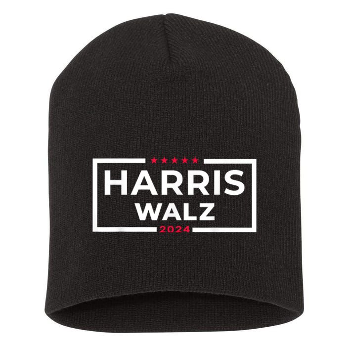 Harris Walz 2024 Tim Walz Kamala Harris Usa Election Apparel Short Acrylic Beanie