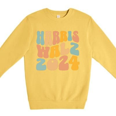 Harris Walz 2024 For President Kamala Harris Democrat Premium Crewneck Sweatshirt