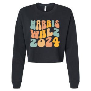 Harris Walz 2024 For President Kamala Harris Democrat Cropped Pullover Crew