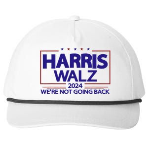 Harris Walz 2024 WeRe Not Going Back Kamala Harris Vp Walz Snapback Five-Panel Rope Hat