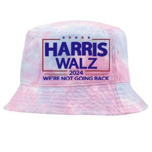 Harris Walz 2024 WeRe Not Going Back Kamala Harris Vp Walz Tie-Dyed Bucket Hat