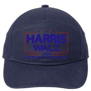 Harris Walz 2024 WeRe Not Going Back Kamala Harris Vp Walz 7-Panel Snapback Hat