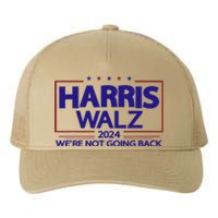 Harris Walz 2024 WeRe Not Going Back Kamala Harris Vp Walz Yupoong Adult 5-Panel Trucker Hat