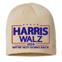 Harris Walz 2024 WeRe Not Going Back Kamala Harris Vp Walz Sustainable Beanie