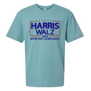 Harris Walz 2024 WeRe Not Going Back Kamala Harris Vp Walz Sueded Cloud Jersey T-Shirt