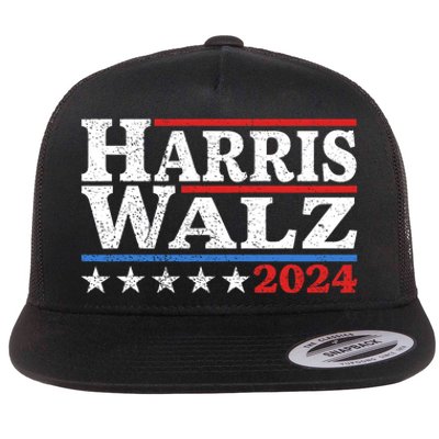 Harris Walz 2024 Election Kamala Harris Tim Waltz 2024 Pro Kamala Flat Bill Trucker Hat