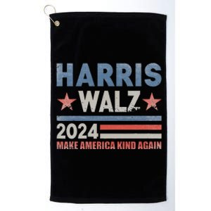 Harris Walz 2024 Make America Kind Again Harris Waltz Quote Platinum Collection Golf Towel