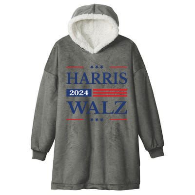 Harris Walz 2024 Kamala Harris 2024 Tim Walz 2024 Usa Flag Hooded Wearable Blanket