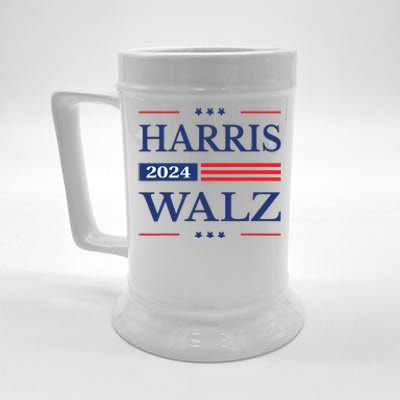 Harris Walz 2024 Kamala Harris 2024 Tim Walz 2024 Usa Flag Beer Stein