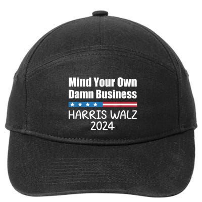 Harris Walz 2024 Mind Your Own Damn Business 7-Panel Snapback Hat