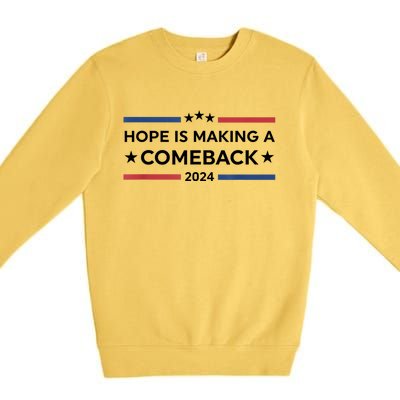 Harris Walz 2024 Hope Is Making A Comeback Premium Crewneck Sweatshirt