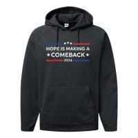 Harris Walz 2024 Hope Is Making A Comeback Performance Fleece Hoodie