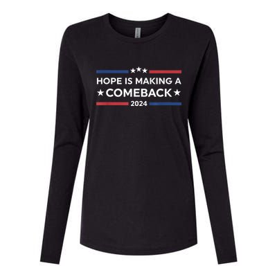 Harris Walz 2024 Hope Is Making A Comeback Womens Cotton Relaxed Long Sleeve T-Shirt